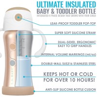 Stainless Steel Baby Bottle 9oz Insulated Baby Bottle | Insulate Milk for  10+ Hours | Non-Toxic Food-Grade Stainless Steel & Food-Grade Silicone Slow